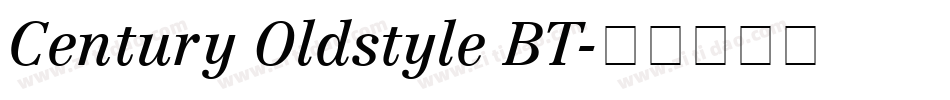 Century Oldstyle BT字体转换